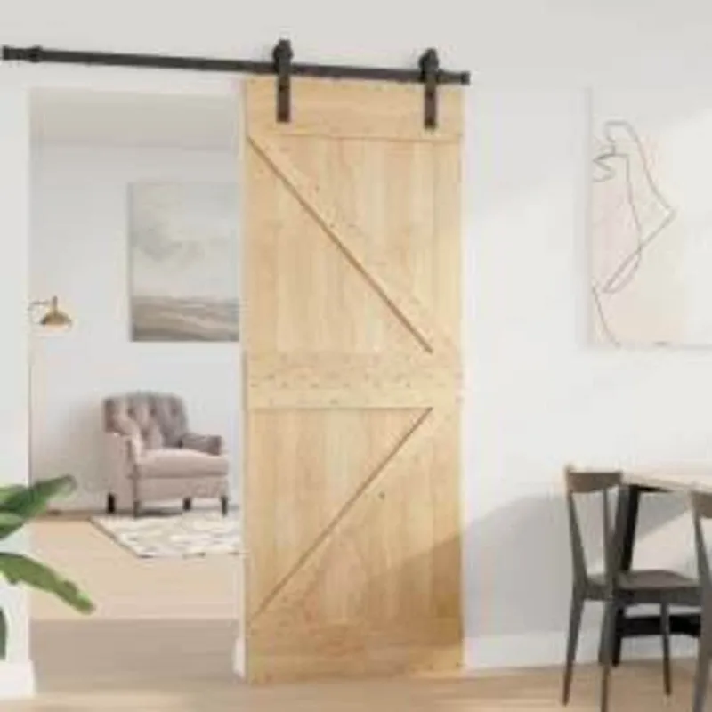 Duris NARVIK Natūrali 80 x 210 cm Kietos pušies medžio durys