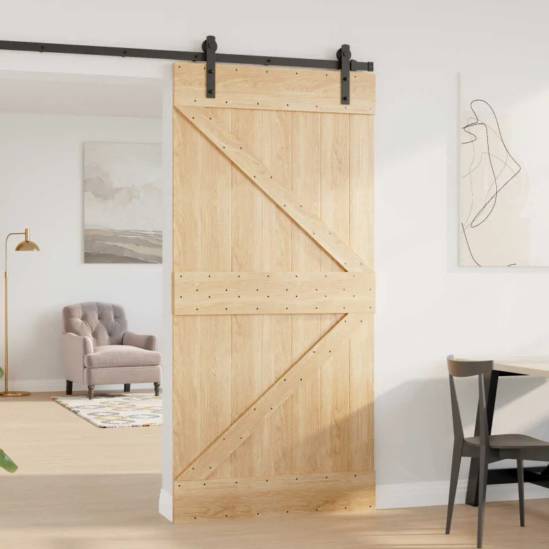 Duris NARVIK Natūrali 100 x 210 cm Kietos pušies medžio durys