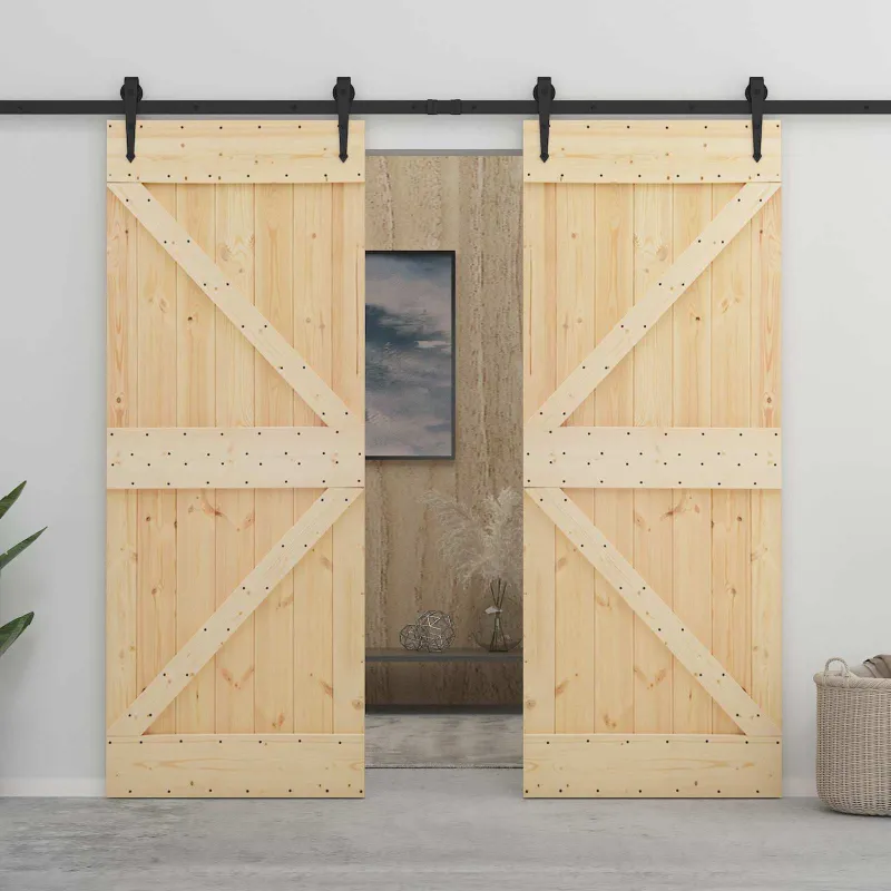 Duris NARVIK Natūrali 100 x 210 cm Kietos pušies medžio durys