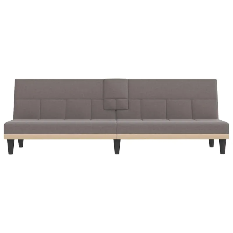 Sofa-lova su puodelių laikikliais, taupe spalvos, audinys