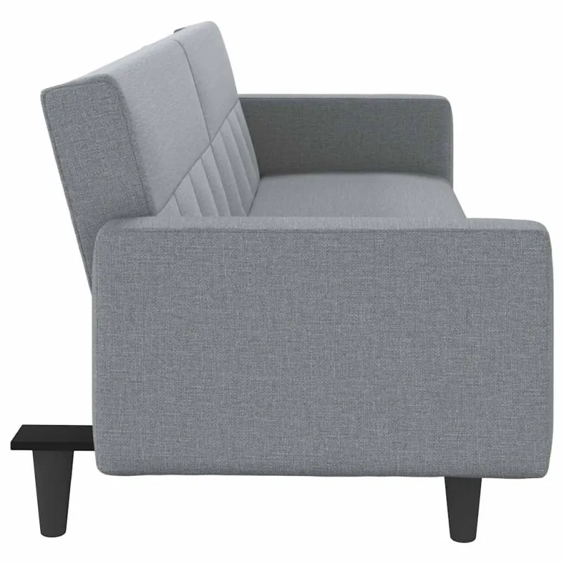 Sofa-lova su pagalvėlėmis, šviesiai pilkos spalvos, audinys