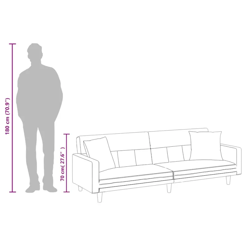 Sofa-lova su pagalvėlėmis, tamsiai pilkos spalvos, audinys