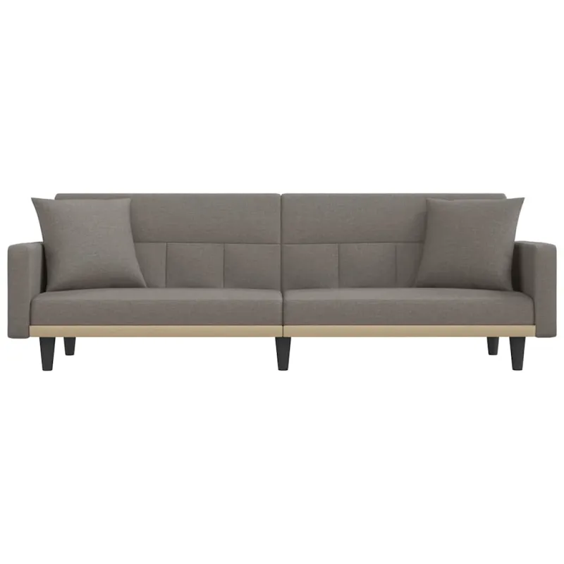 Sofa-lova su pagalvėlėmis, taupe spalvos, audinys