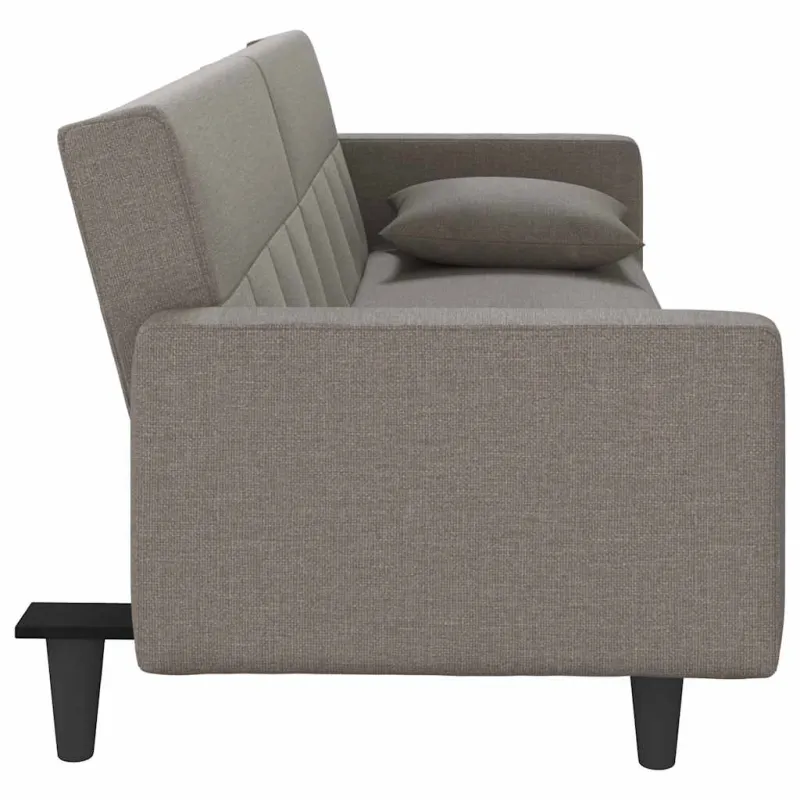Sofa-lova su pagalvėlėmis, taupe spalvos, audinys