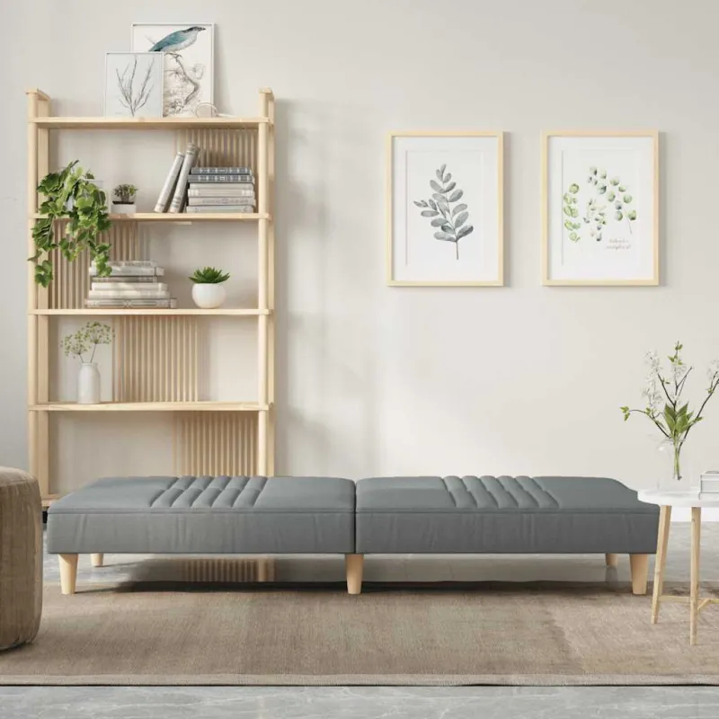Sofa-lova, šviesiai pilkos spalvos, audinys