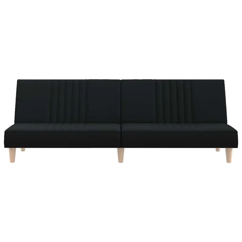 Sofa-lova, juodos spalvos, audinys