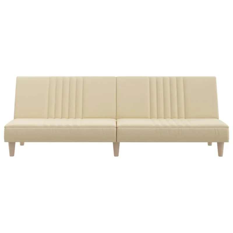 Sofa-lova, kreminės spalvos, audinys