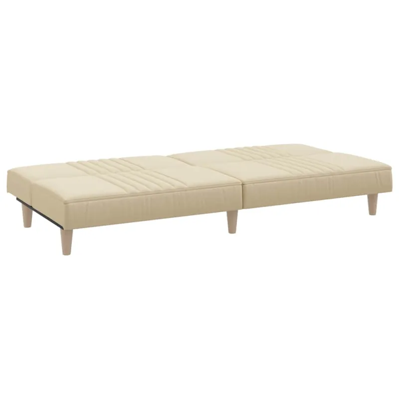 Sofa-lova, kreminės spalvos, audinys