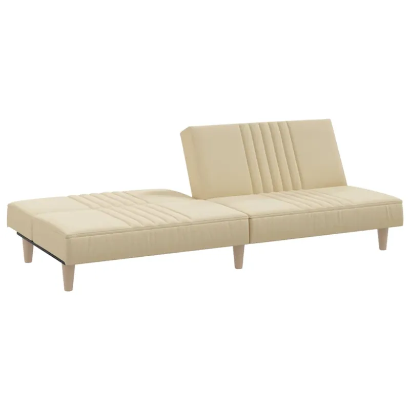 Sofa-lova, kreminės spalvos, audinys