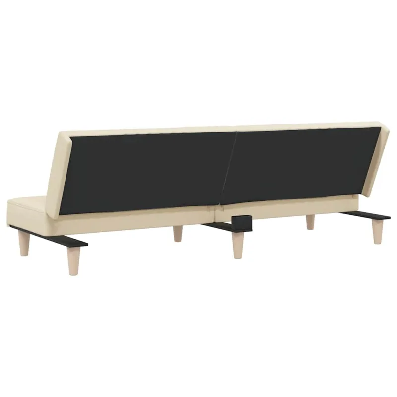 Sofa-lova, kreminės spalvos, audinys