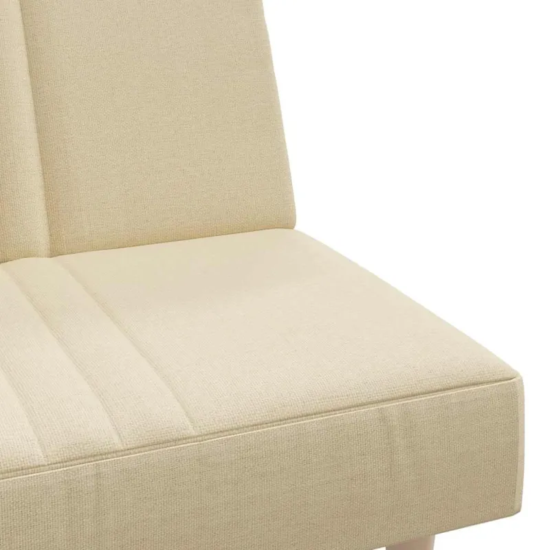 Sofa-lova, kreminės spalvos, audinys