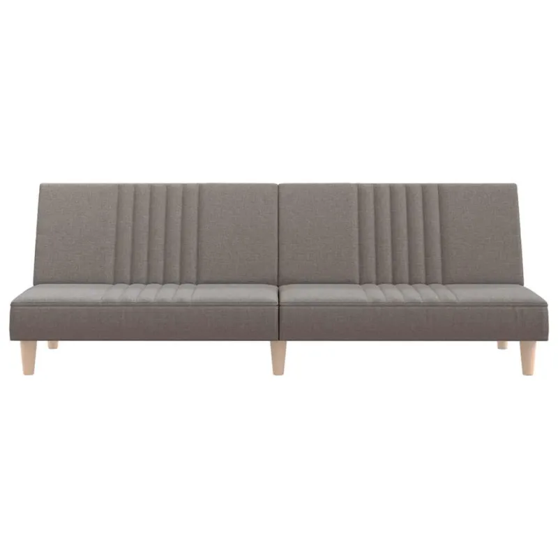 Dvivietė sofa-lova, taupe spalvos, audinys