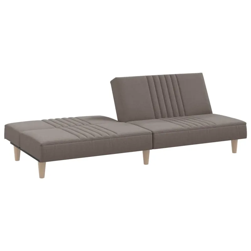 Dvivietė sofa-lova, taupe spalvos, audinys