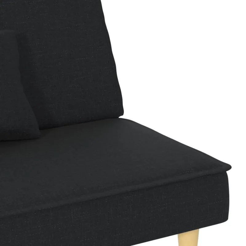 Sofa-lova, juodos spalvos, audinys