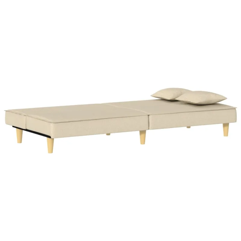 Sofa-lova, kreminės spalvos, audinys