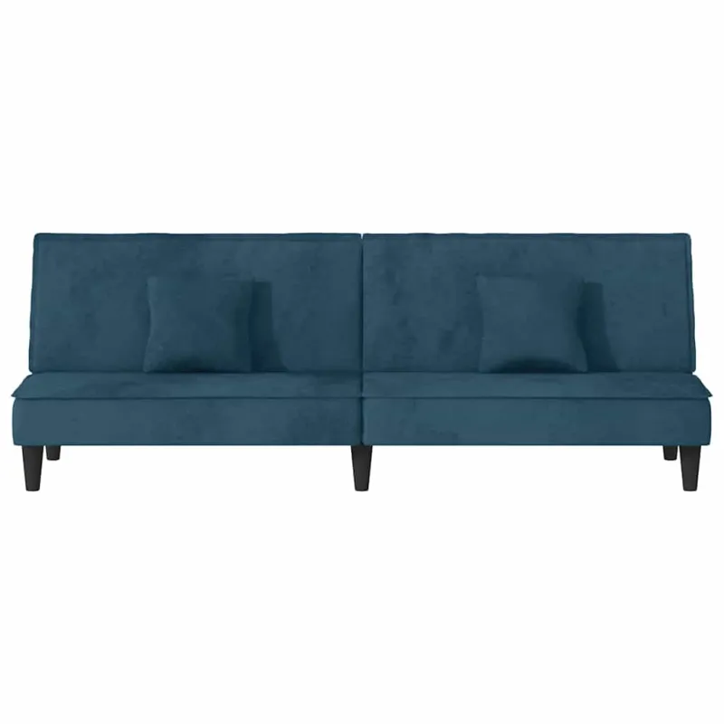 Sofa-lova, mėlynos spalvos, aksomas