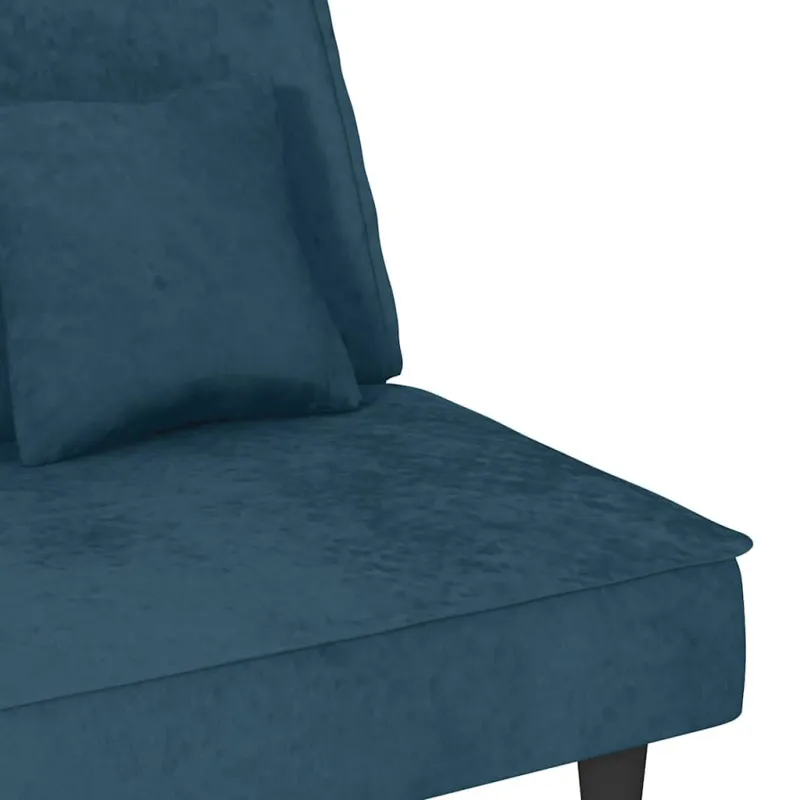 Sofa-lova, mėlynos spalvos, aksomas