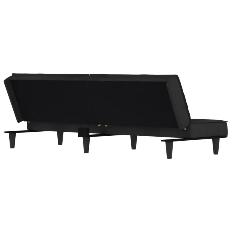 Sofa-lova, juodos spalvos, aksomas