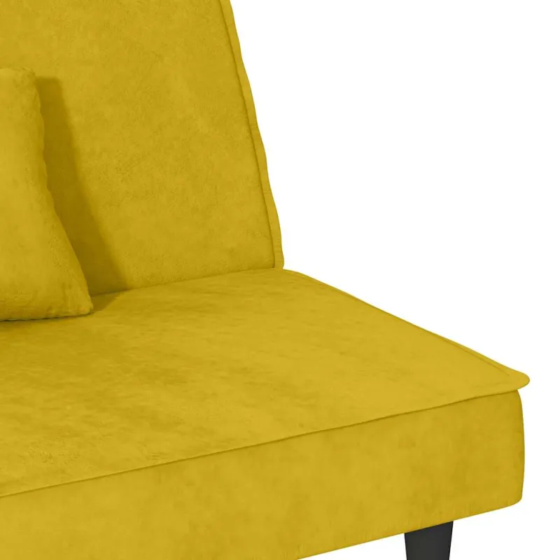 Sofa-lova, geltonos spalvos, aksomas