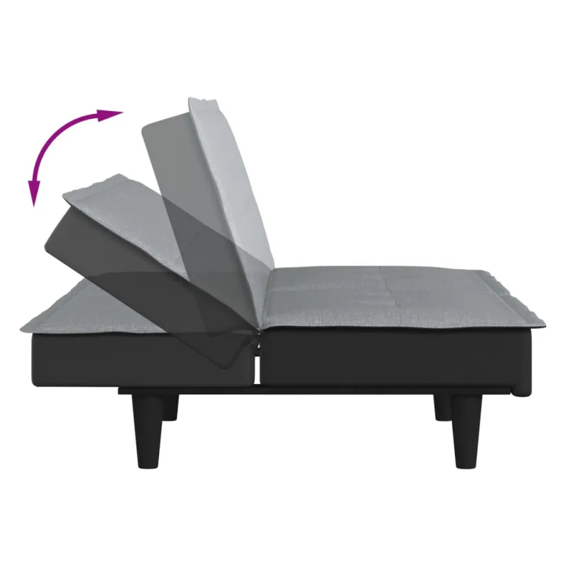 Sofa-lova, šviesiai pilkos spalvos, audinys