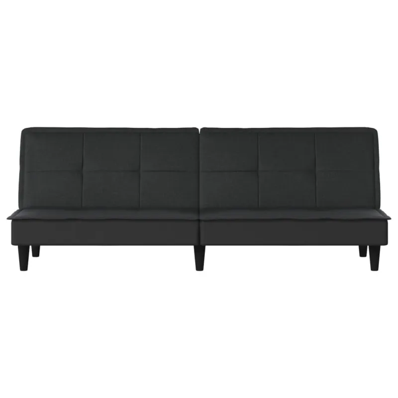 Sofa-lova, juodos spalvos, audinys