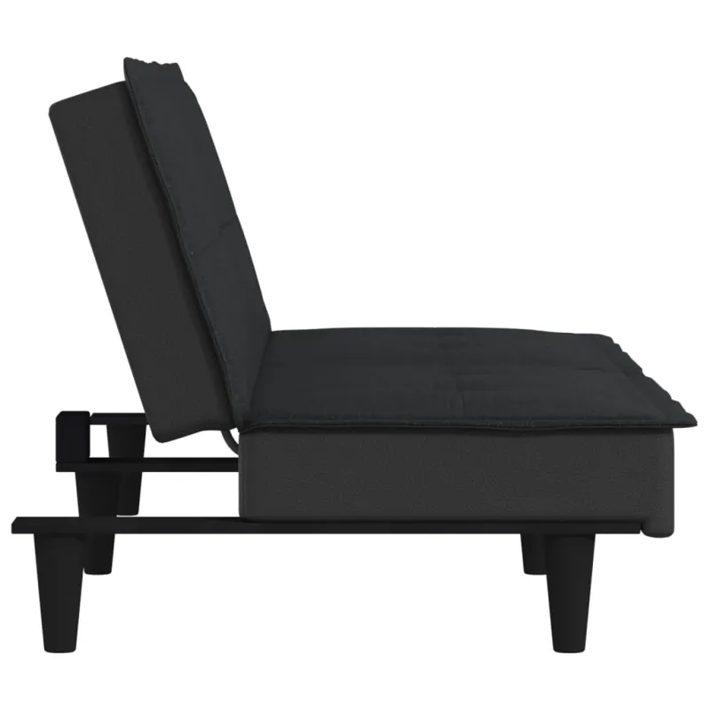 Sofa-lova, juodos spalvos, audinys