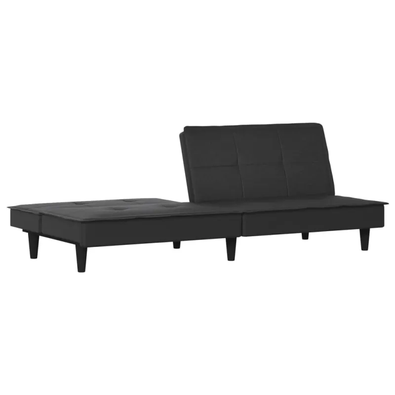 Sofa-lova, juodos spalvos, audinys