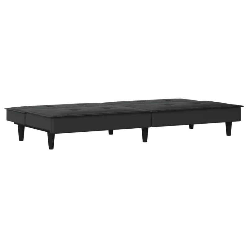 Sofa-lova, juodos spalvos, audinys