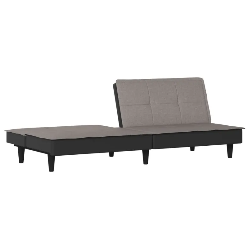 Dvivietė sofa-lova, taupe spalvos, audinys