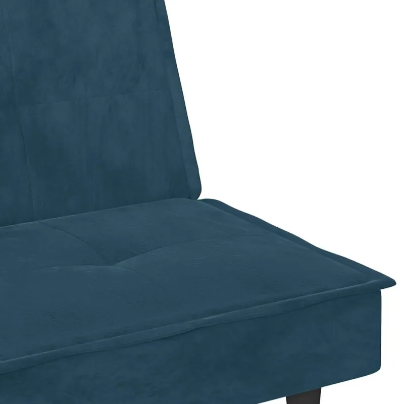 Sofa-lova su puodelių laikikliais, mėlynos spalvos, aksomas