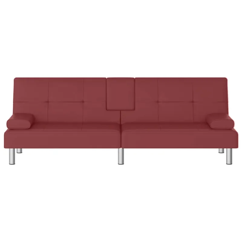 Sofa-lova su puodelių laikikliais, raudonojo vyno, dirbtinė oda
