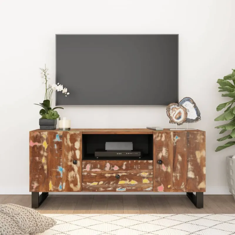 TV spintelė, 105x33,5x46cm, perdirbta/apdirbta mediena