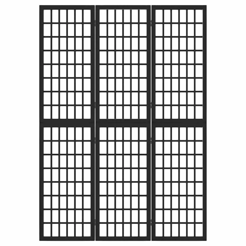 Kambario pertvara, juoda, 3 segmentai, 120x170cm, japoniška
