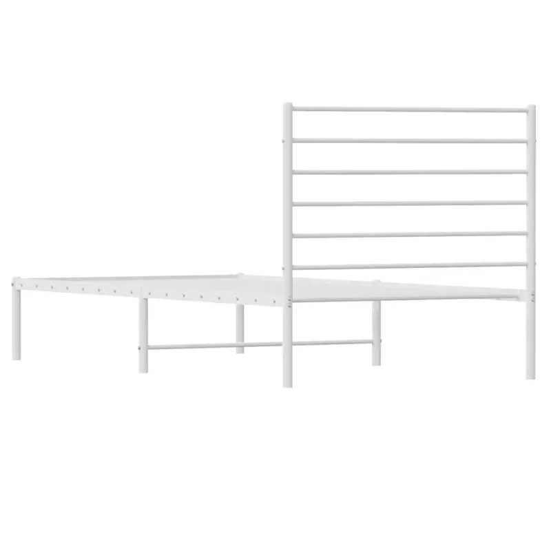 Lovos rėmas be čiužinio, baltas, 75x190cm, metalas