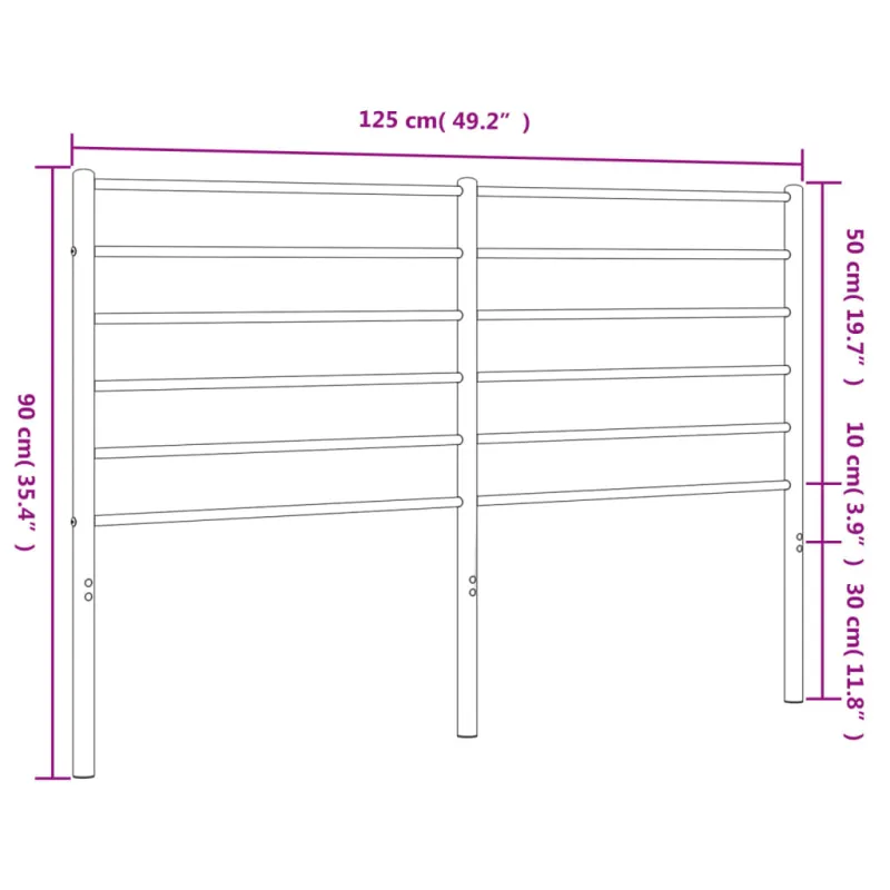 Metalinis pakaitinis galvūgalis, baltos spalvos, 120cm