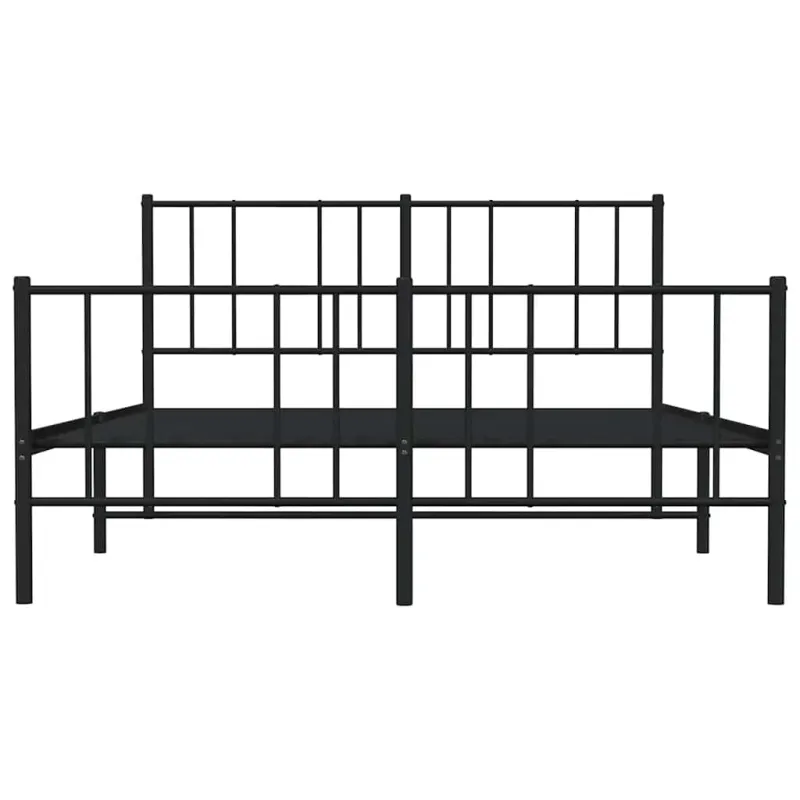 Lovos rėmas su galvūgaliu/kojūgaliu, juodas, 120x190cm, metalas