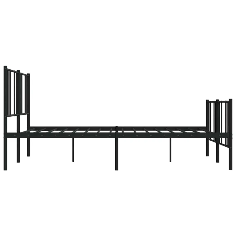 Lovos rėmas su galvūgaliu/kojūgaliu, juodas, 183x213cm, metalas