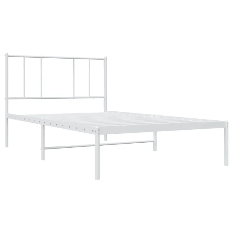 Lovos rėmas be čiužinio, baltas, 75x190cm, metalas