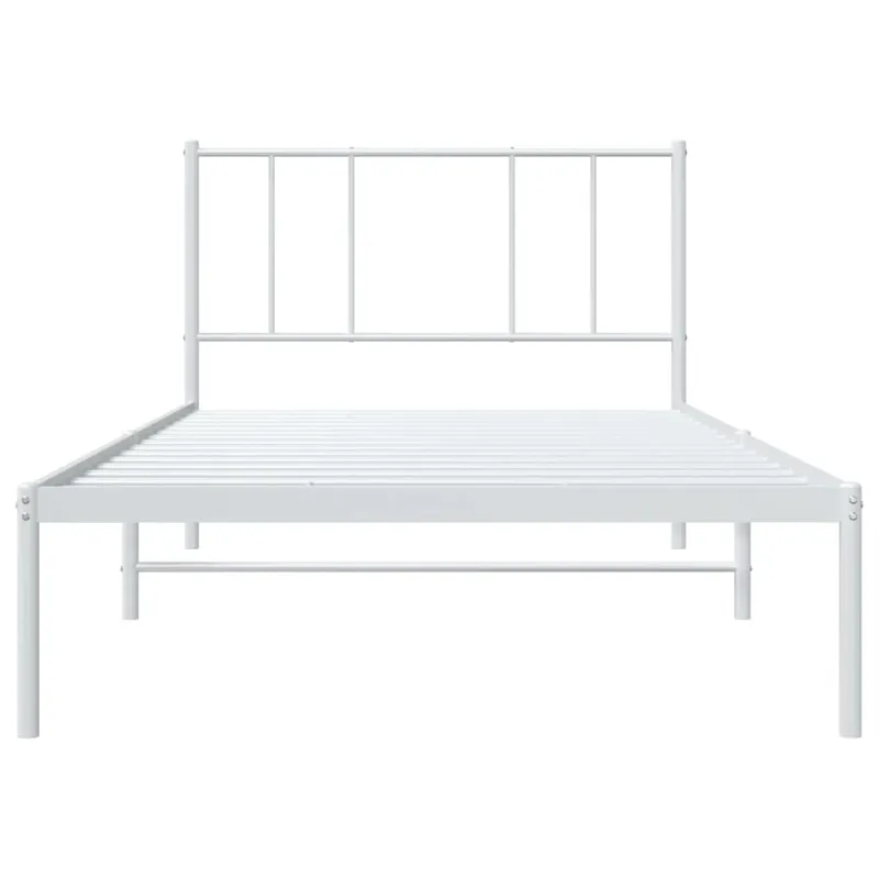 Lovos rėmas be čiužinio, baltas, 75x190cm, metalas