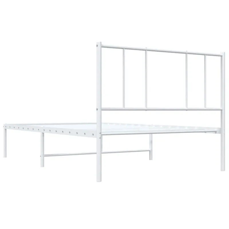 Lovos rėmas be čiužinio, baltas, 75x190cm, metalas