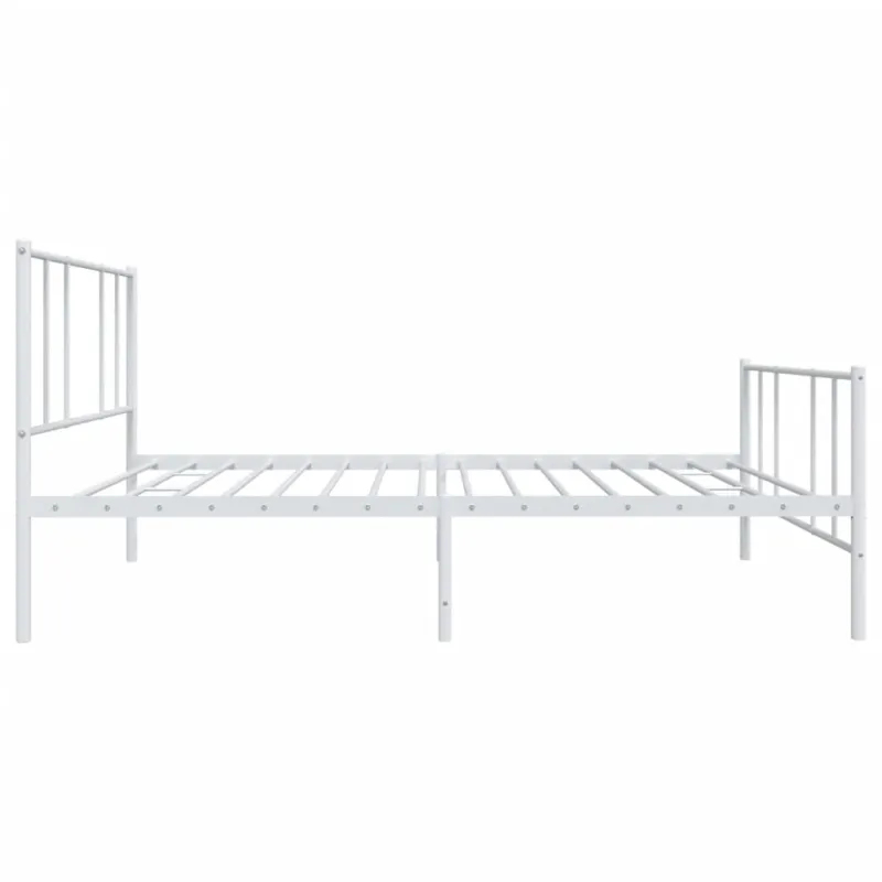 Lovos rėmas su galvūgaliu/kojūgaliu, baltas, 107x203cm, metalas