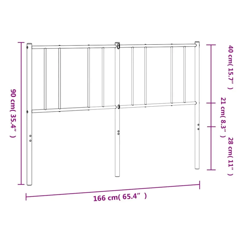 Metalinis pakaitinis galvūgalis, baltos spalvos, 160cm