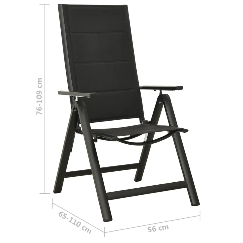Bistrokalustesarja, 5 osaa, musta ja antrasiitin väri