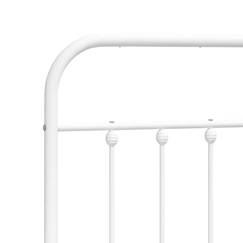 Metalinis lovos rėmas su galvūgaliu, baltos spalvos, 140x190cm