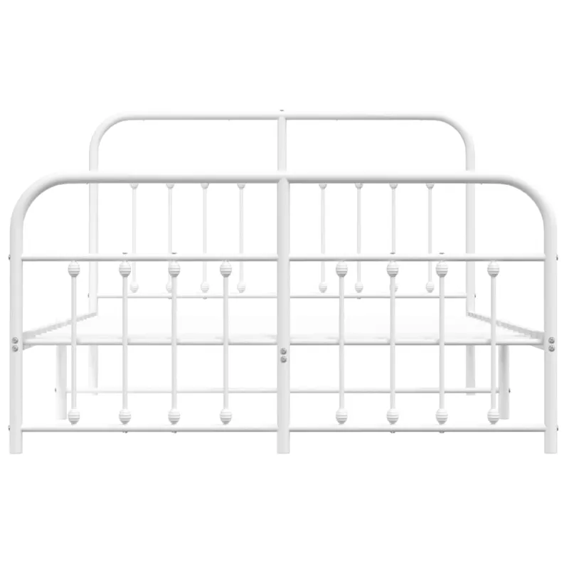 Lovos rėmas su galvūgaliu/kojūgaliu, baltas, 140x190cm, metalas