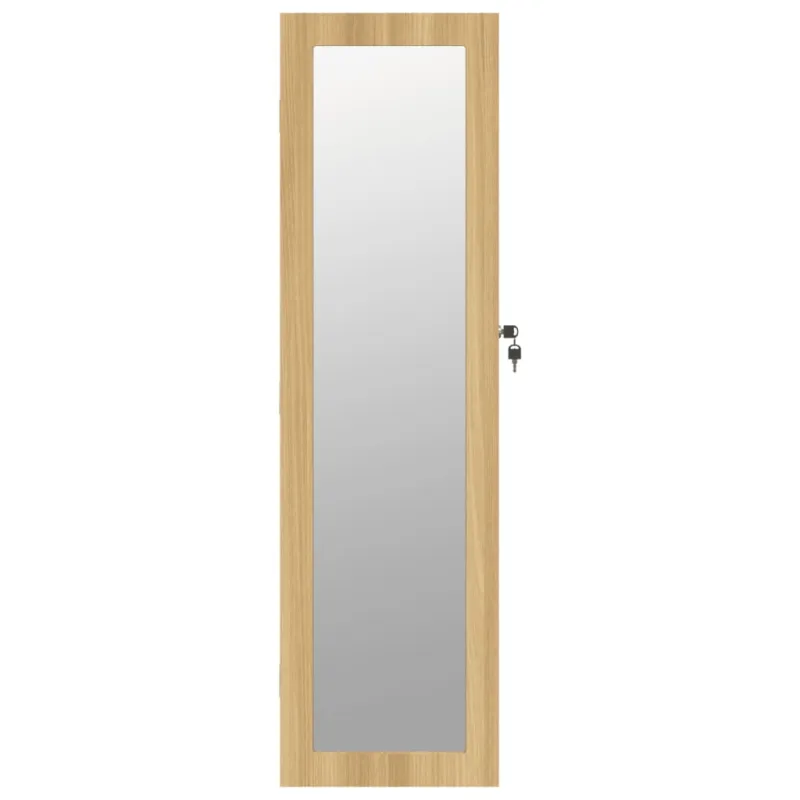 Veidrodinė papuošalų spintelė, 30x8,5x106cm, sieninė