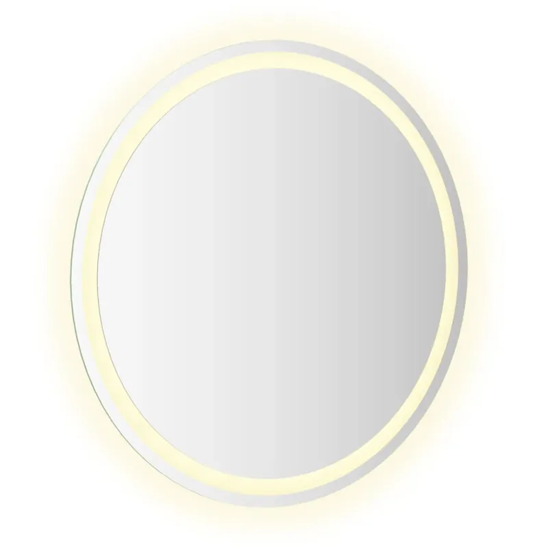 Vonios kambario veidrodis su LED, 70cm, apskritas