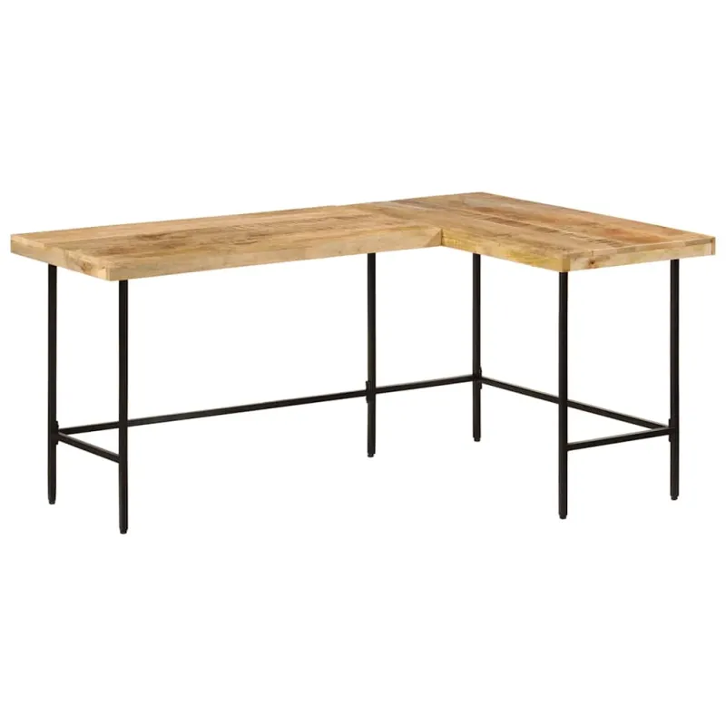 Rašomasis stalas 165x110x77 cm medžio masyvo mango ir geležies