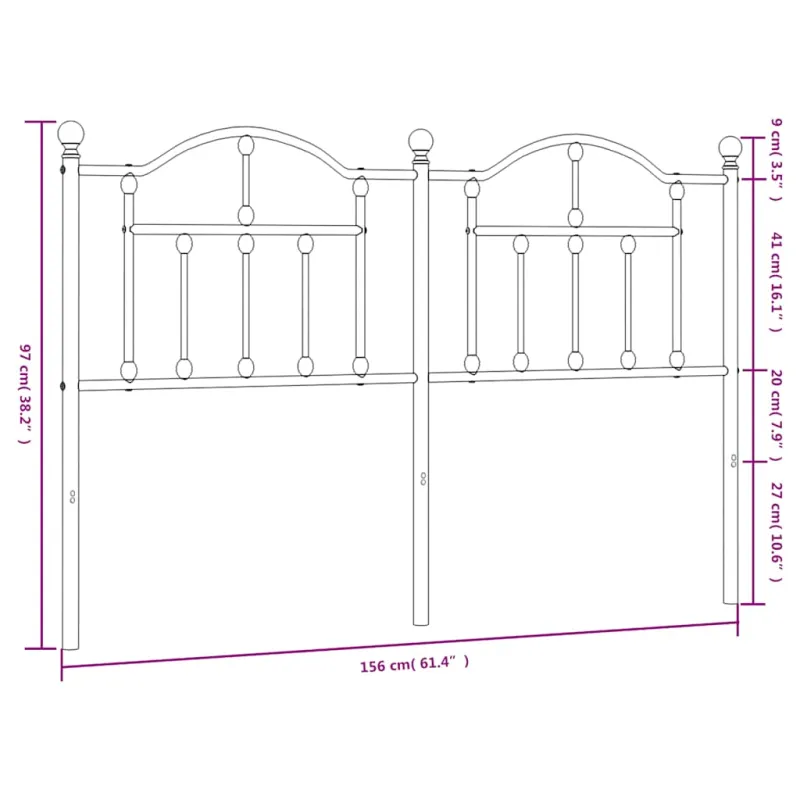 Metalinis pakaitinis galvūgalis, juodos spalvos, 150cm
