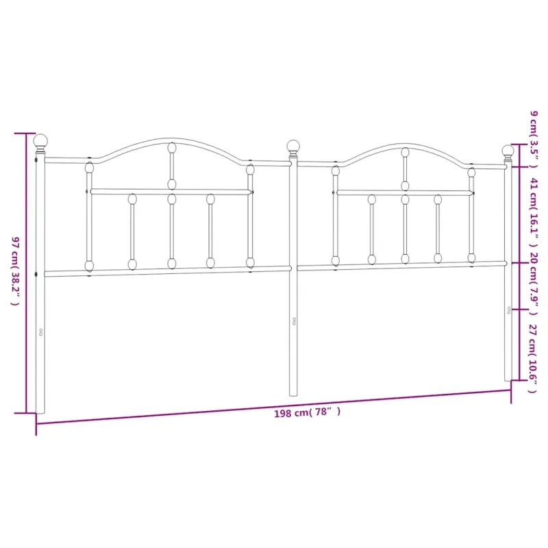 Metalinis pakaitinis galvūgalis, juodos spalvos, 193cm